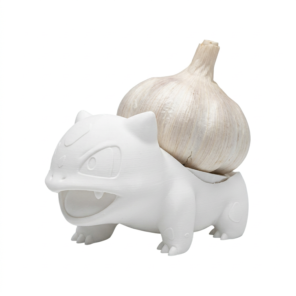 Porta Alho Criativo Bulbasaur Suporte Cozinha Decoração ABS
