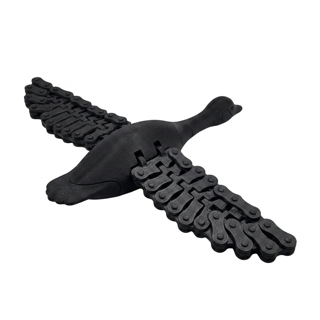 Pássaro Articulado Flexi Decorativo ABS Premium FMA - Preto